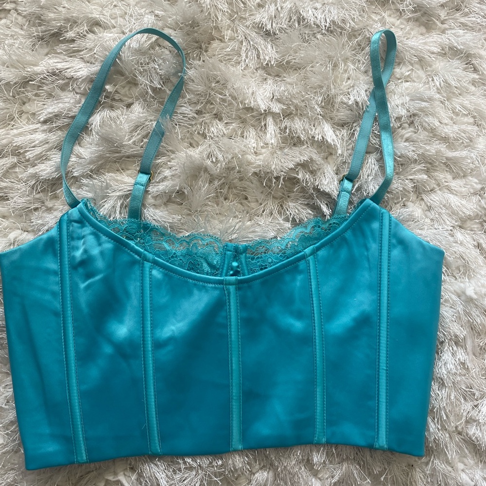 Meshki Turquoise Crop Top